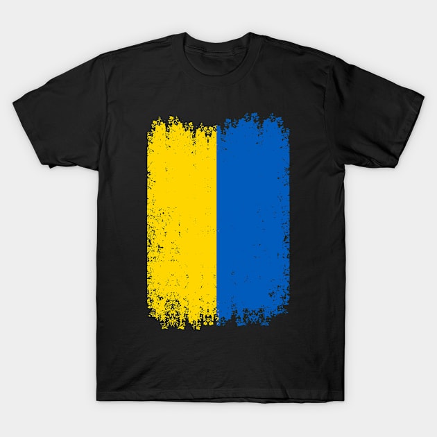 Ukraine Vintage Ukrainian National Flag T-Shirt by mansoury